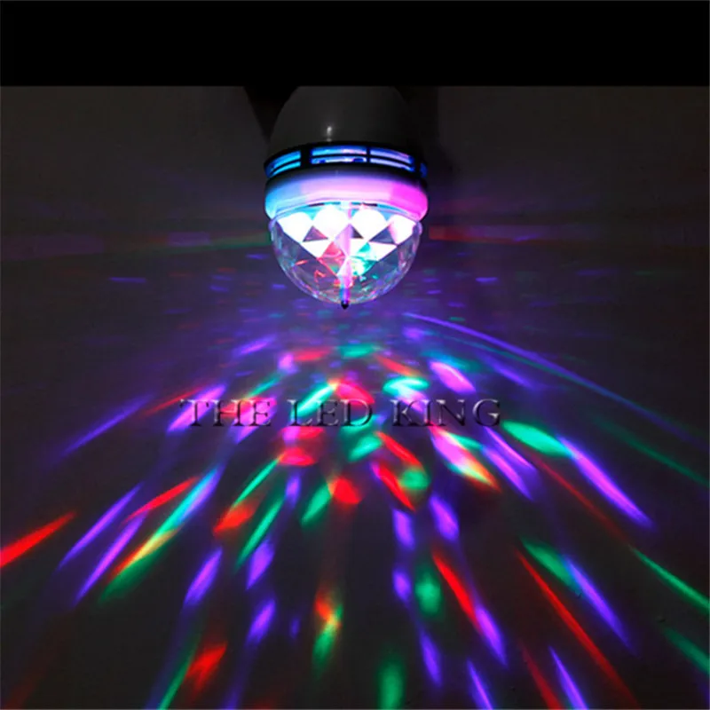 Светодиодная лампа E27 RGB 3 Вт 6 9 волшебный цветной проектор автоматический