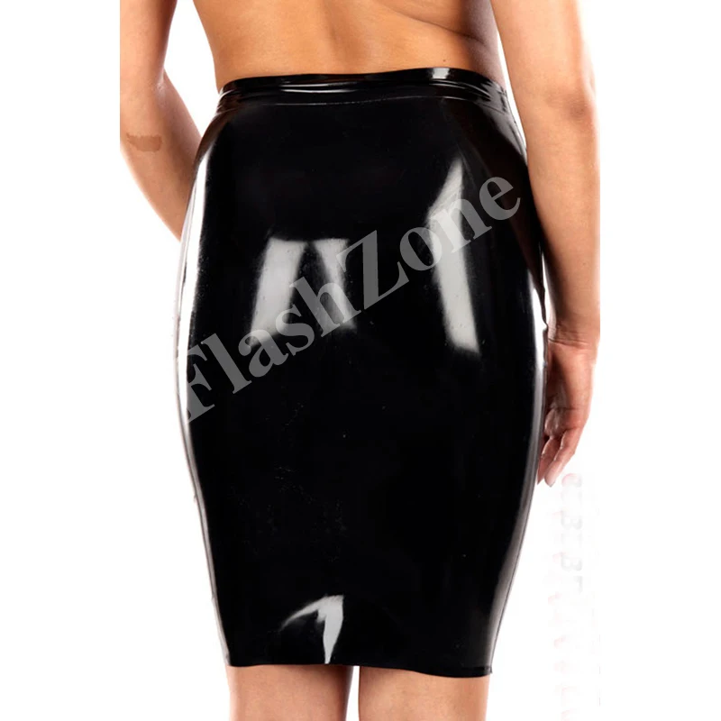 Бесплатная Доставка! Женская черная классическая латексная юбка | одежда