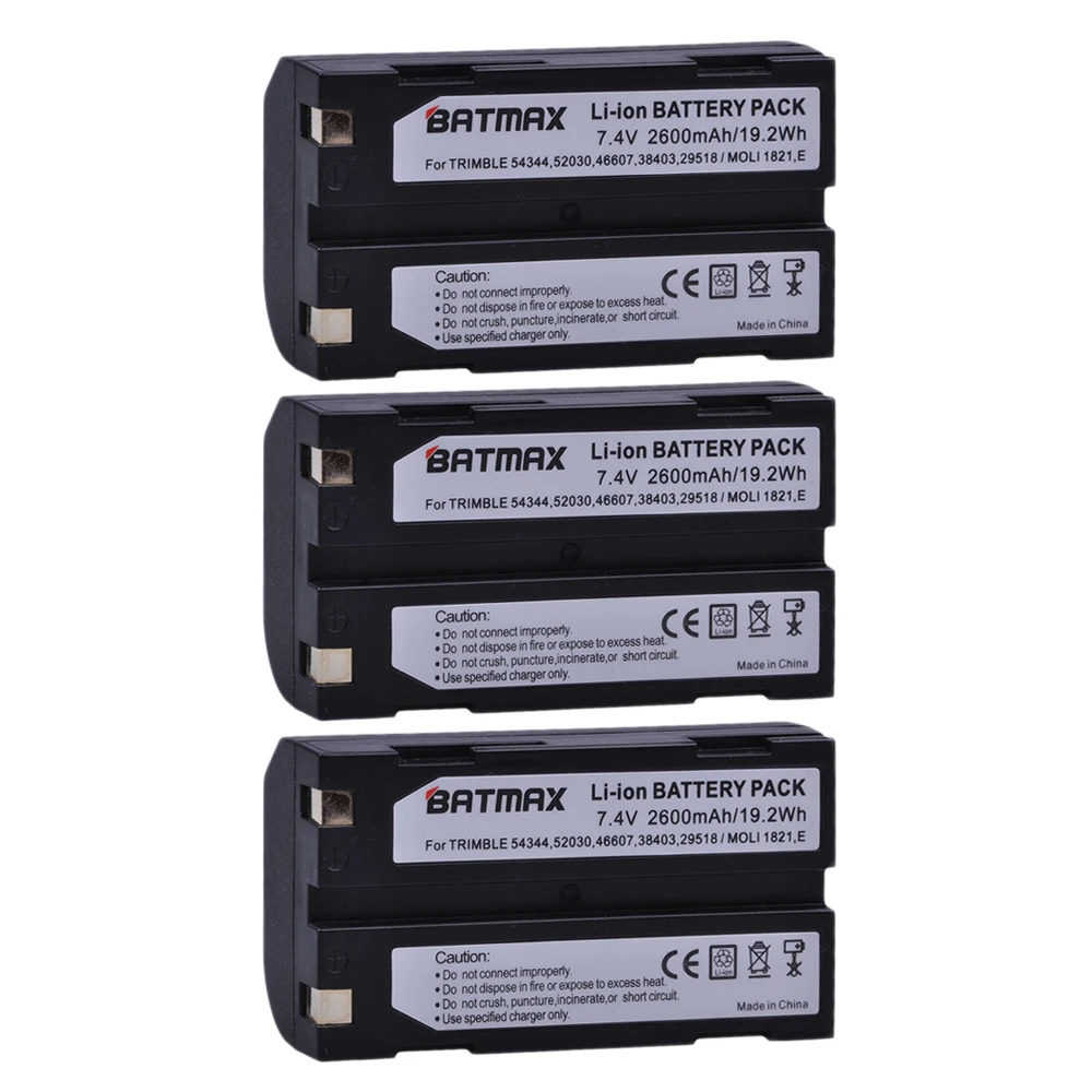 3 шт 2600mAh литий ионный аккумулятор для Trimble 54344 29518 46607 52030 38403 R8 5700 5800 R6 R7 GNSS MT1000 GPS
