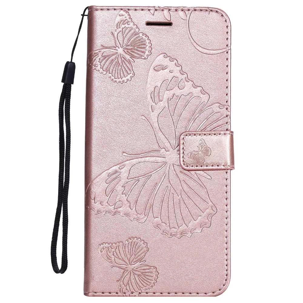 Кожаный чехол для Huawei Y6 2019 Prime Y 6 Y6Prime MRD-LX1 MRD-LX1F 3D Бабочка флип кошелек телефона |