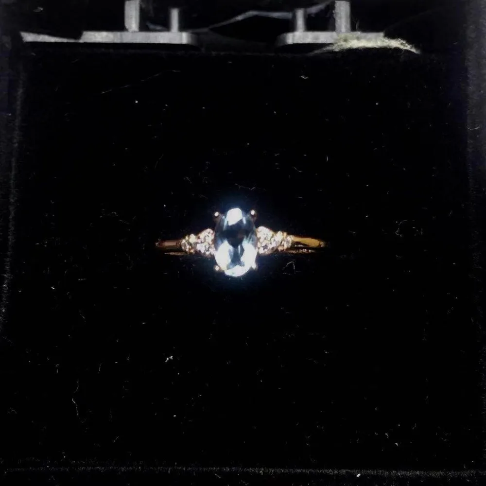

Natural Aquamarine Elegant simple snowflake Ring S925 Silver Natural light blue topaz Ring Women's party gift Ring fine Jewelry