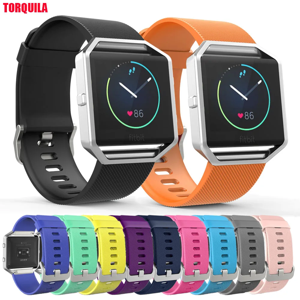 TORQUILA Soft Silicone Strap for Fitbit Blaze Smart Fitness Watch Adjustable Breathable Replacement Light Weight Sport Band | Наручные