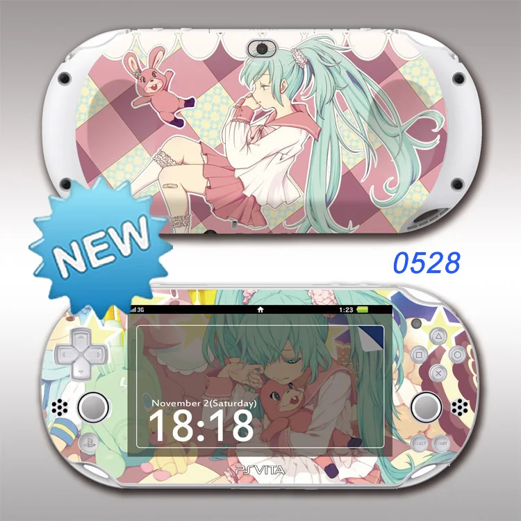 Передняя и задняя защитная PSV2000 кожи Стикеры s крышка для sony PS vita, PS vita 2000 сабля PSV2000 наклейка lovelive виниловые наклейки на кожу защиты - Цвет: 0528 PSV2000 Skin