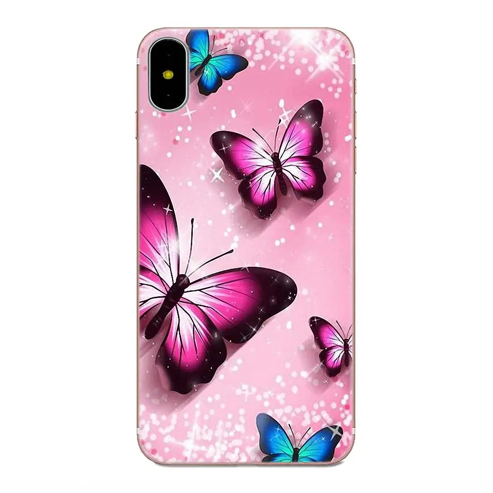 Красочная крутая Бабочка Мягкая Художественная печать для Apple iPhone 4 4S 5 5C 5S SE 6 6S 7 8