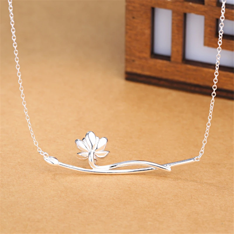 Женское колье в этническом стиле ожерелье с цветком пиона лотоса массивное