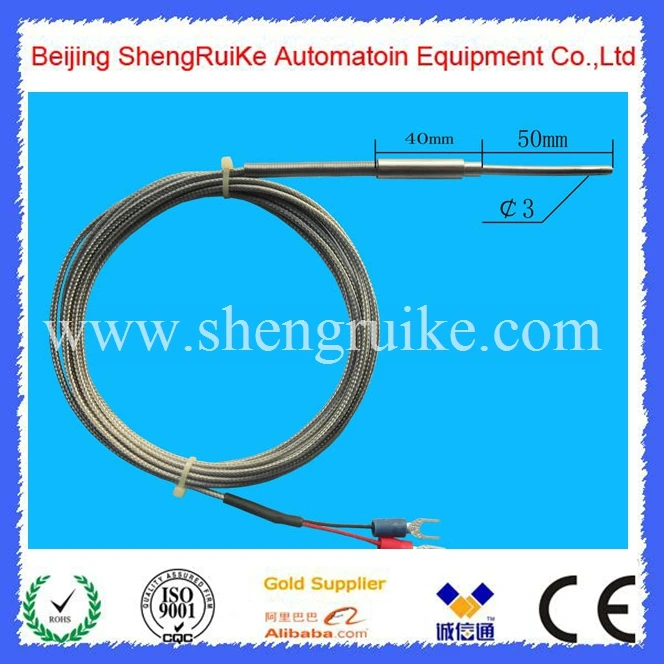 

3*50mm flexible thermocouple K Type 1M Cable 0-350C