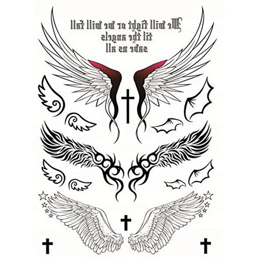 Временная наклейка для татуировок с крыльями ангела сексуальные товары женщин