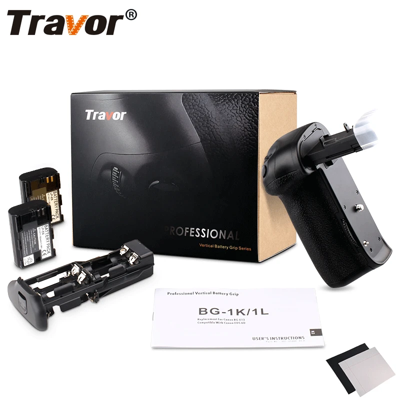 Travor профессиональная Батарейная ручка для камеры с держателями батарей AA для Canon 6D Замена BG-E13 подарок 2 шт. LP-E6 литиевая батарея