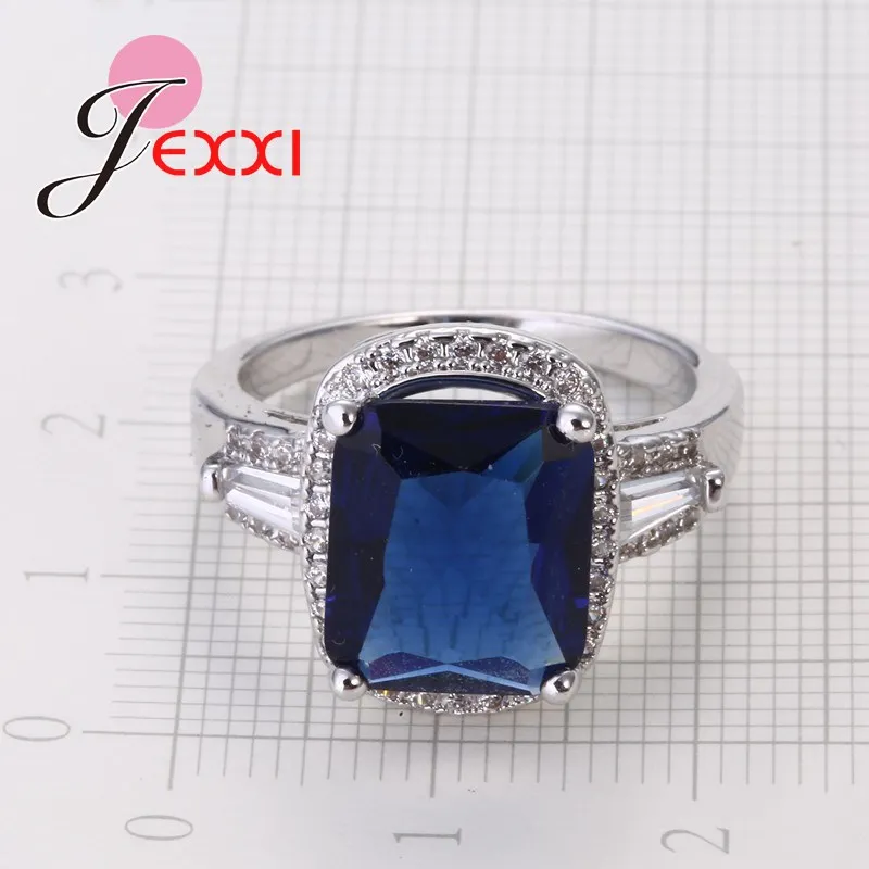Роскошные ювелирные изделия Большая квадратная форма синий кристалл камень