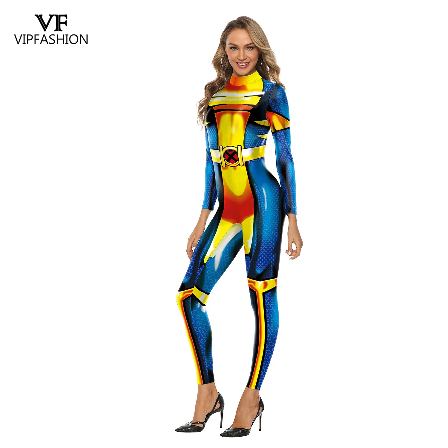 VIP FASHION DC Justice League cosplay боди черный Феникс X-мужская команда Супермен 3D Комиксы Печатный костюм супергероя - Цвет: B142-00303
