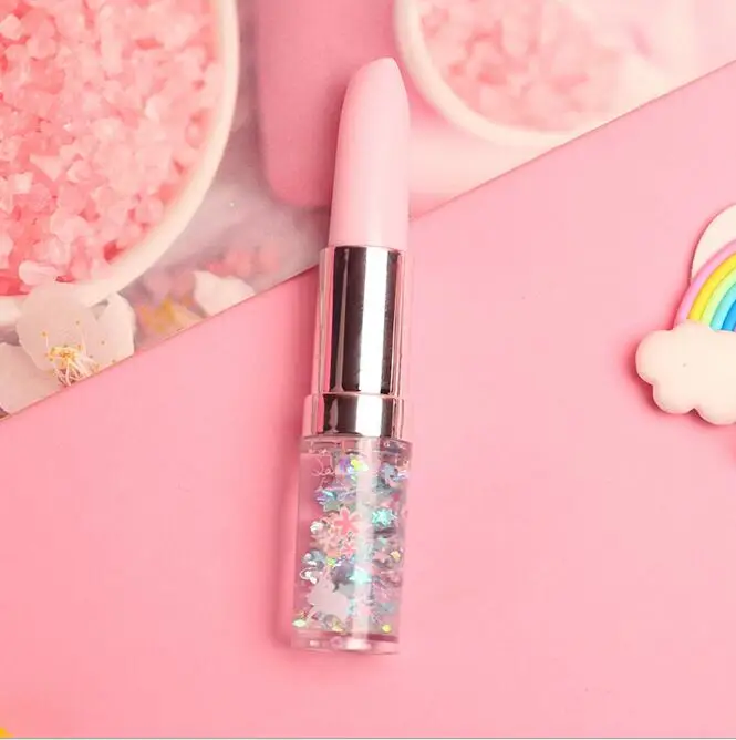 Розовый 1 шт. красивый креативный сверкающий блеск Bling помада-гель ручка для письма школьные офисные канцелярские принадлежности для студентов - Цвет: Розовый