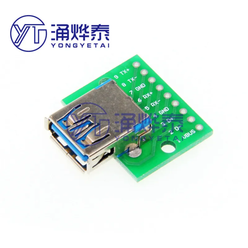 USB 3 0 Женский в DIP модуль плоский Встроенный адаптер плата женский конверсионная 2