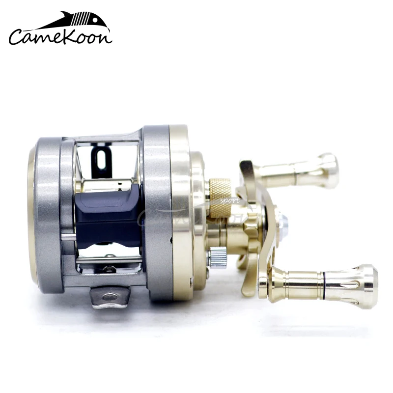 CAMEKOON Round Baitcasting Fishing Reel 8KG Max Drag 7.1:1 High Gear Ratio Right/Left Hand Baitcaster Trolling Reel
