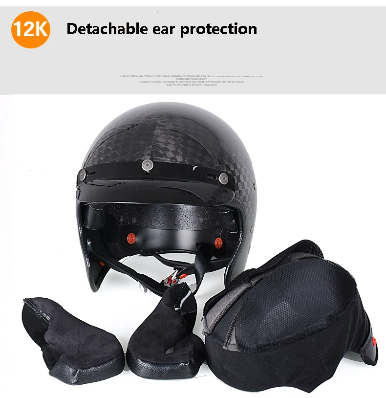 AMU moto rcycle карбоновый шлем Polit jet с открытым лицом Шлемы Ретро КАСКО Мото шлем мото внутренний козырек
