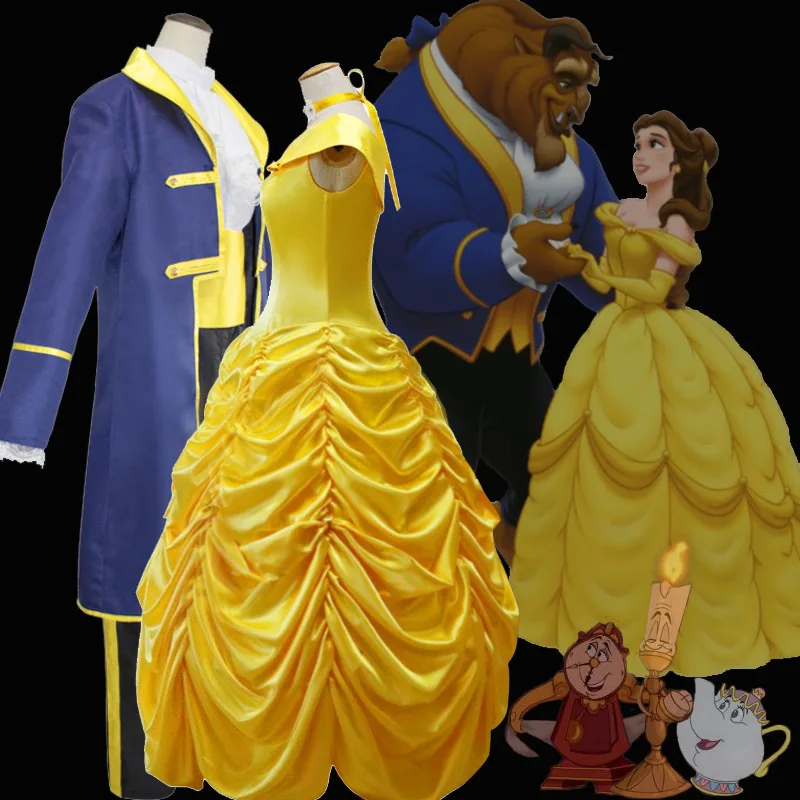 Лидер продаж костюм принцессы Белль для взрослых Женский красавицы и чудовища