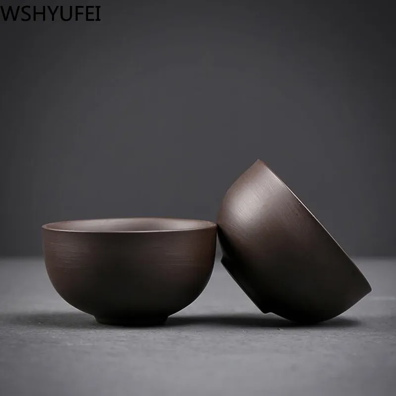 

4PCS/lot Japanese style purple teapot Portable travel tea set Household drinking utensils Approx. Tea cup about 30ml WSHYUFEI