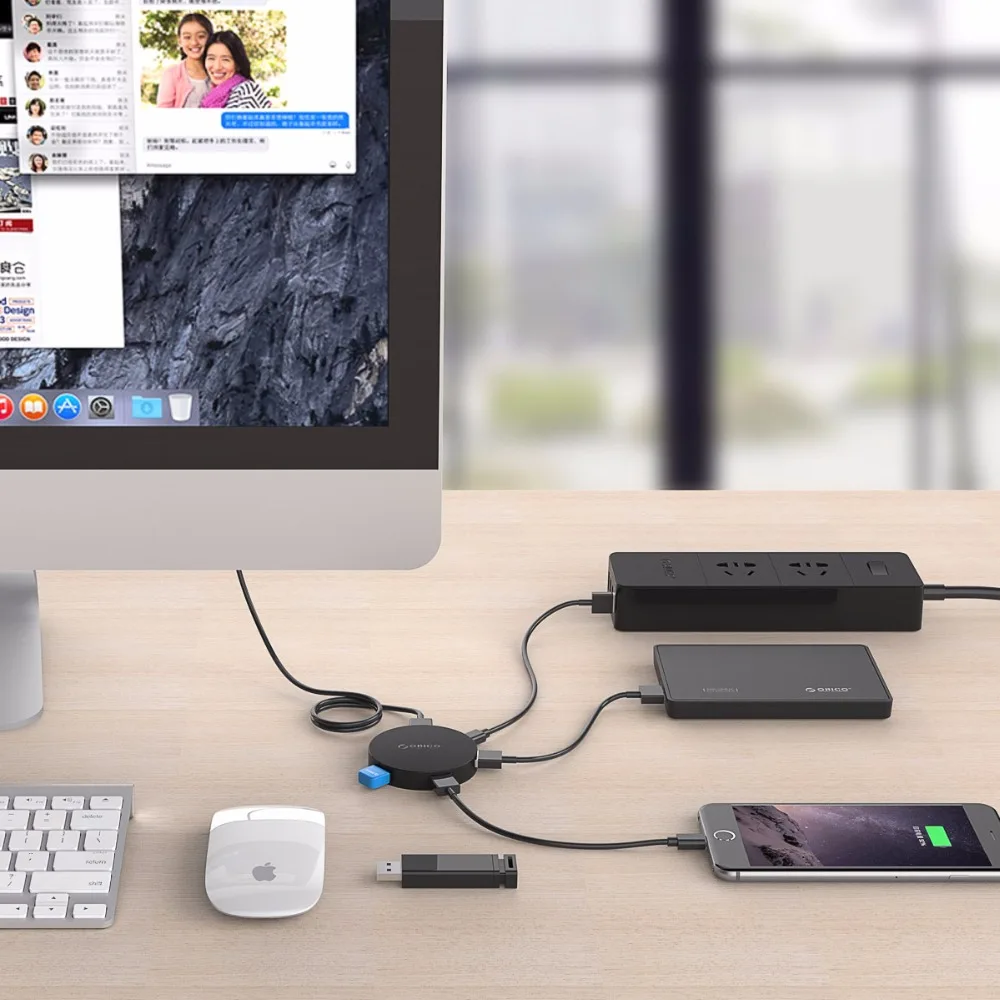 ORICO HA4U 4 Port USB Charger USB3.0 Portable HUB Splitter Micro Power Supply For Charging and Transfer Data HUB|charger pouch|charger dccharger