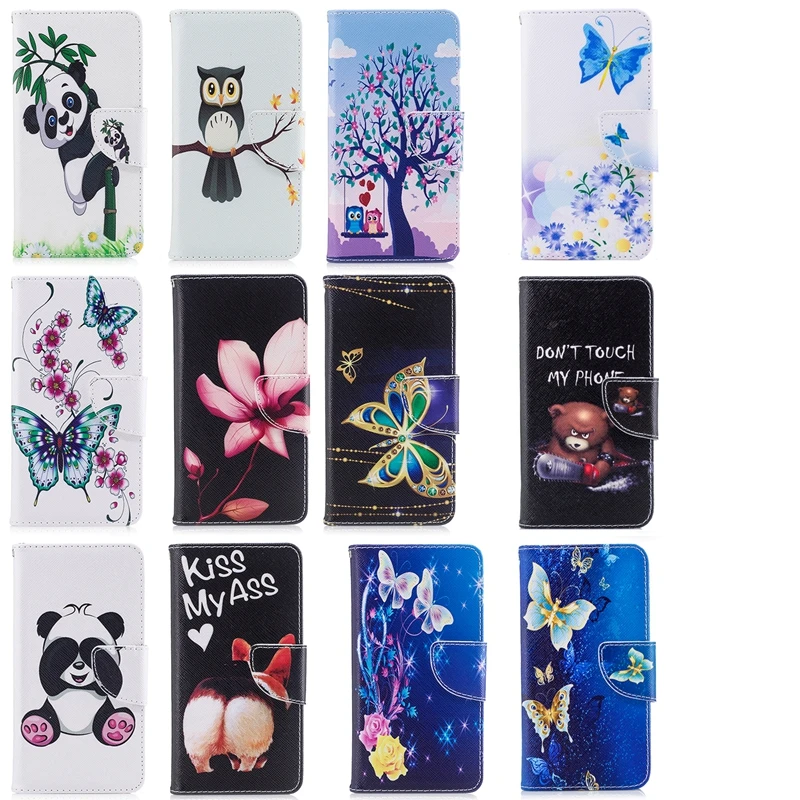 Чехол Etui для Huawei P20 Pro Роскошный кожаный бумажник с пандой откидной Huwawei P20Pro Capinha