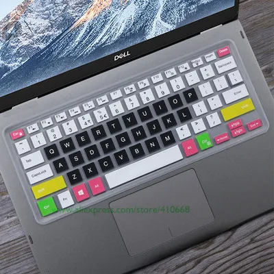 Candyblack Силиконовая клавиатура для ноутбука кожного покрова протектор для Dell Inspiron 14 3000 5000 14R 14MR 14MD 14 м 5447 14LR 14L 14C 14CR - Цвет: Candyblack
