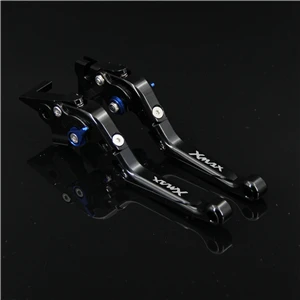 Color 16 RiderJacky 1 пара синий+ титановый Мотоцикл Складные Выдвижные тормозные рычаги сцепления для Yamaha XMAX 300 X-MAX 300 - Цвет: Color 16