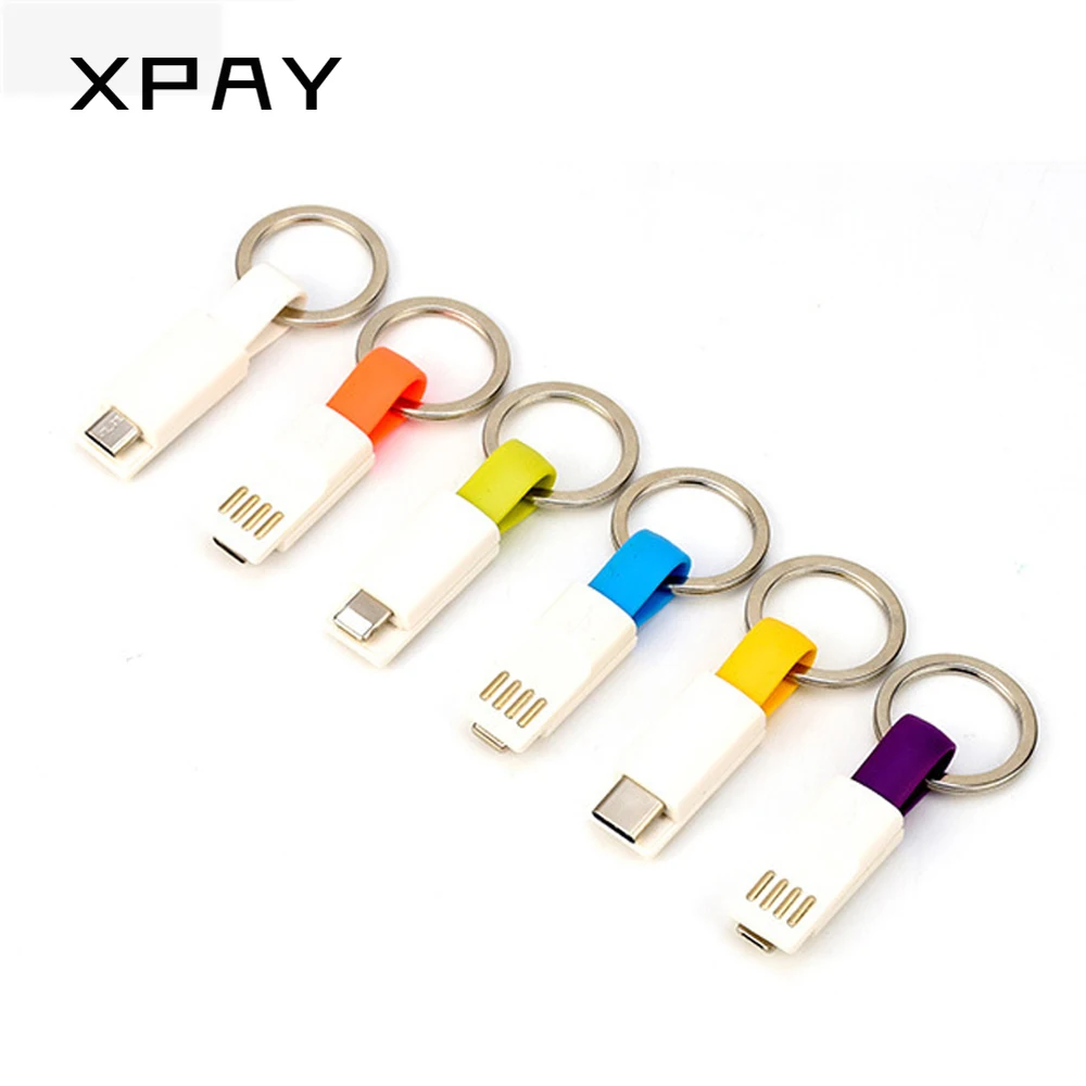 3 в 1 USB C кабель Micro usb type IOS для осветительного кабеля IPhone XIAOMI samsung HUAWEI мини брелок