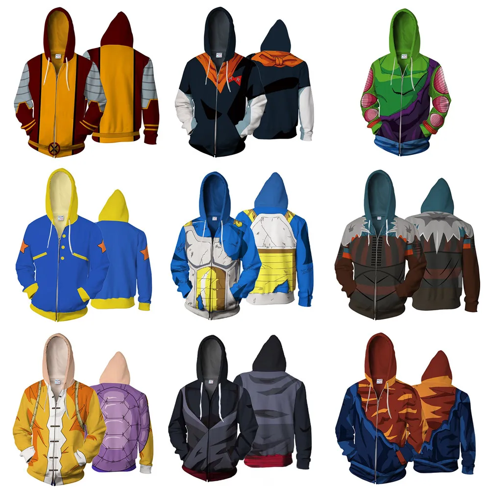 Dragon Ball супер костюм Вегета/сын толстовки с Гоку косплей Осень Мужчины и женщины
