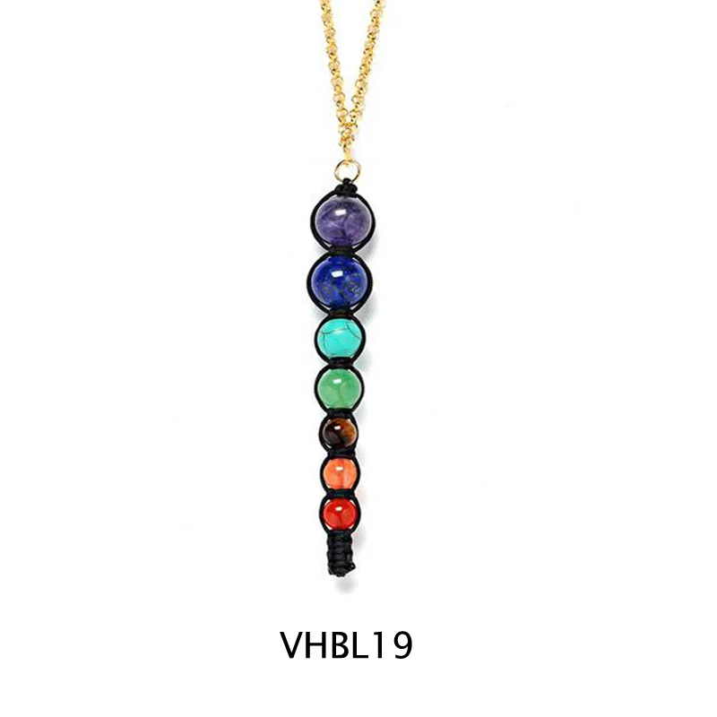 VHBL19 Vicky-домашнее ювелирное изделие с эфирным маслом чакра Лава браслет с глиной 6 мм-8 мм круглый аромашарик браслет духи браслет - Окраска металла: VHBL19
