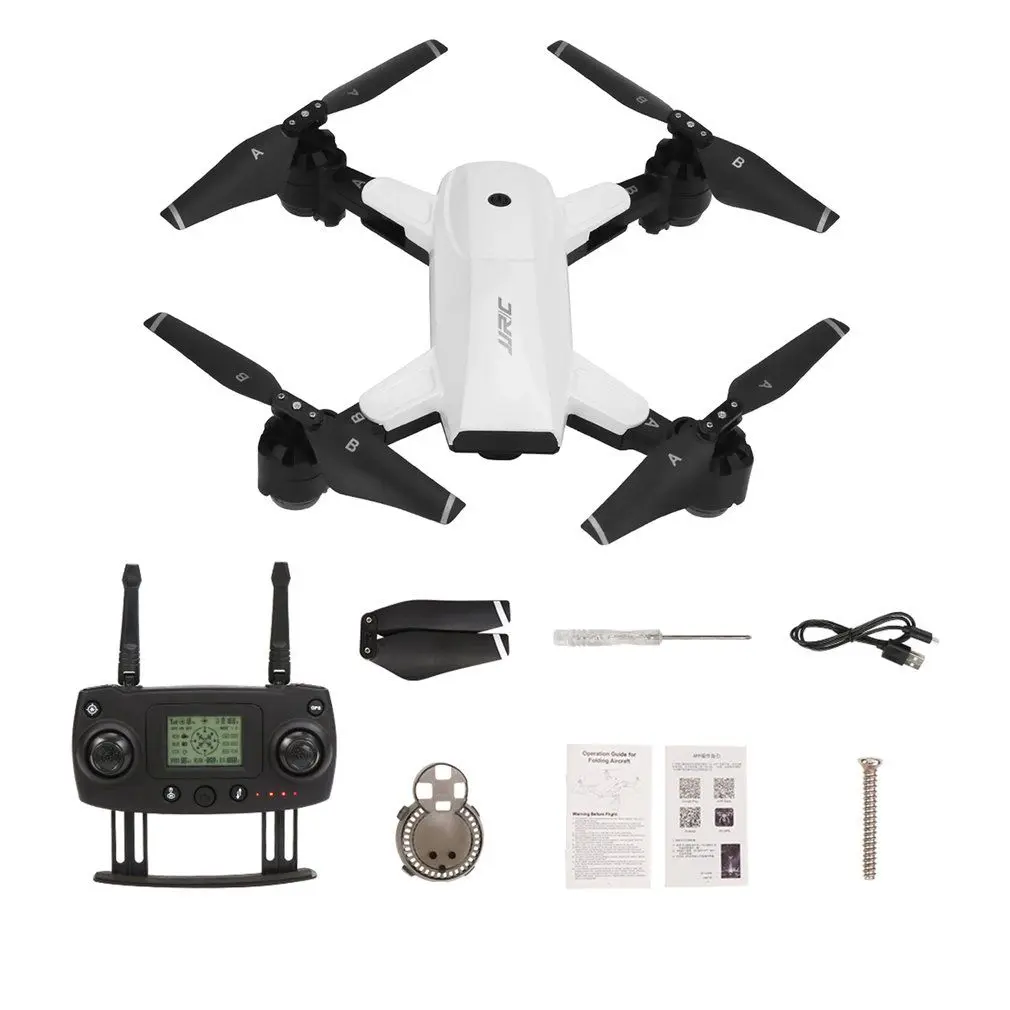 JJR/C H78G Дрон на ру игрушки 1080 P 5G, Wi-Fi, Складывающийся гексакоптер FLV rc Quadcopter GPS позиционирования удержания высоты головы один ключ возврата складной - Цвет: Белый