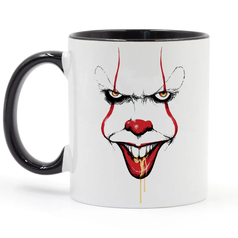 Pennywise клоун кофейная кружка керамическая чашка цвет ручки Внутри Подарки 11 унций