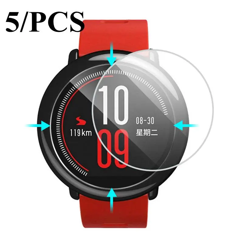 5 pcs 5/2/1 шт. для Xiaomi Huami Amazfit темп закаленное Стекло Экран протектор Стекло пленка для Xiaomi Huami Amazfit темп Смарт-часы - Цвет: 5 pcs