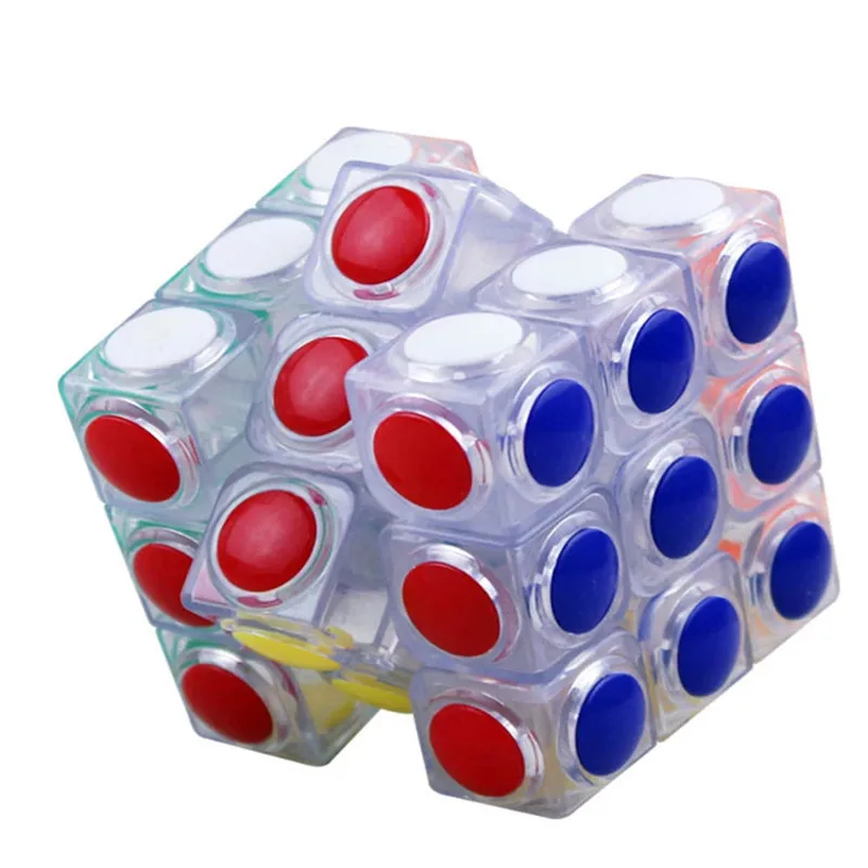Прозрачный магический куб 3x3x3 скоростной кубик головоломка игровой