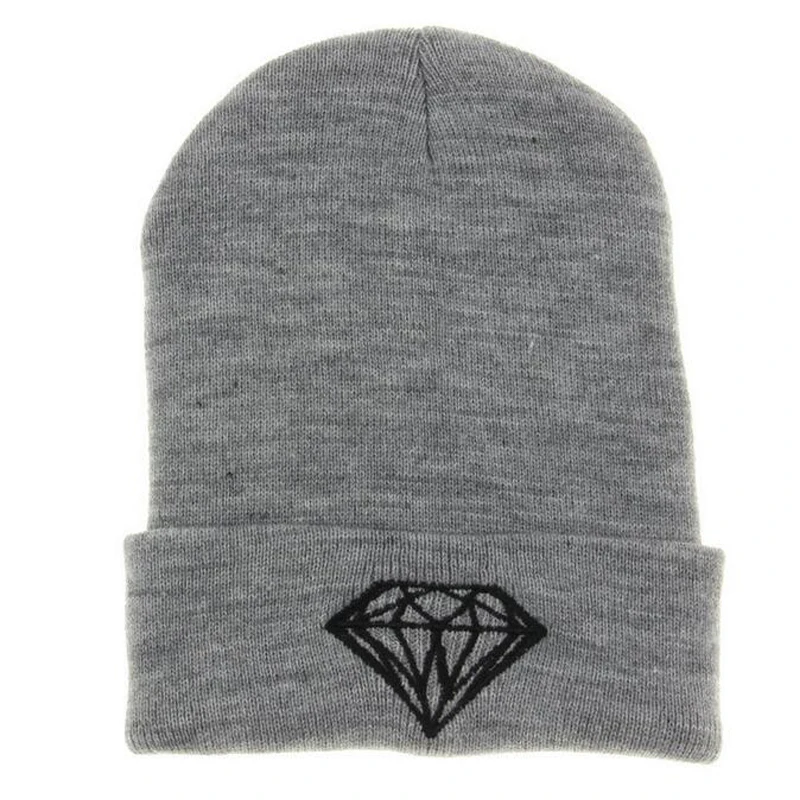 Мужская вязаная шапка с алмазным принтом на весну и зиму повседневная в стиле