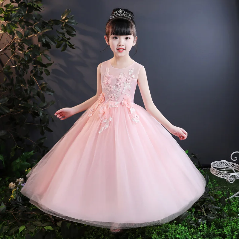 Платье принцессы вечерние девочек парадный вечерний костюм Одежда для детей с