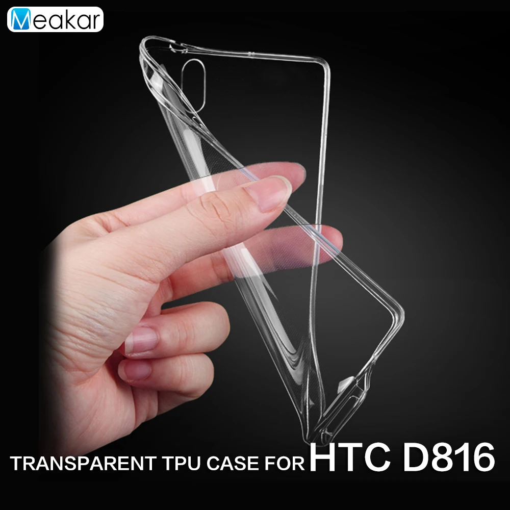 Прозрачный мягкий силиконовый чехол из ТПУ 5 5для HTC Desire 816 для 800 D816W задней панели