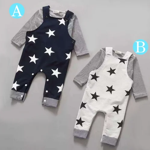 Розничная продажа новинка 2016 года 2 шт. подтяжки с длинным рукавом и одежда для