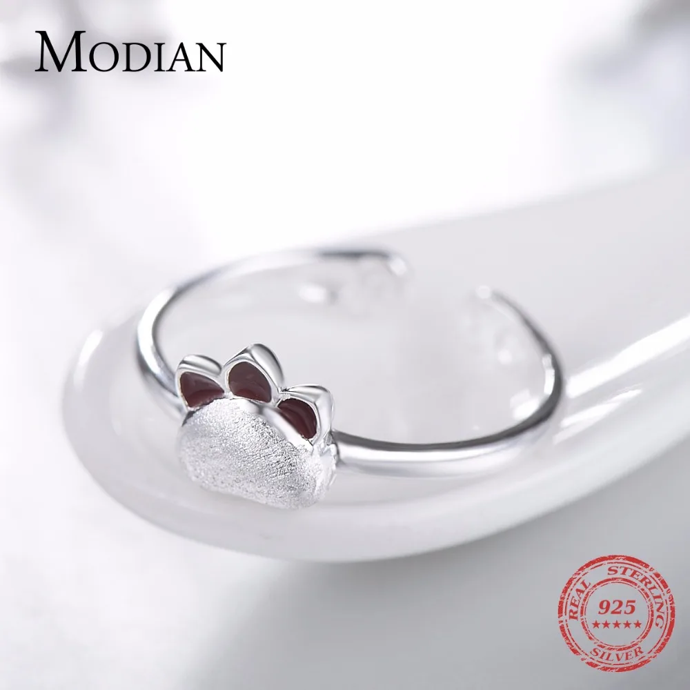Modian 2019 Новое поступление 925 пробы серебро Мода кольца Броши с красной эмалью в