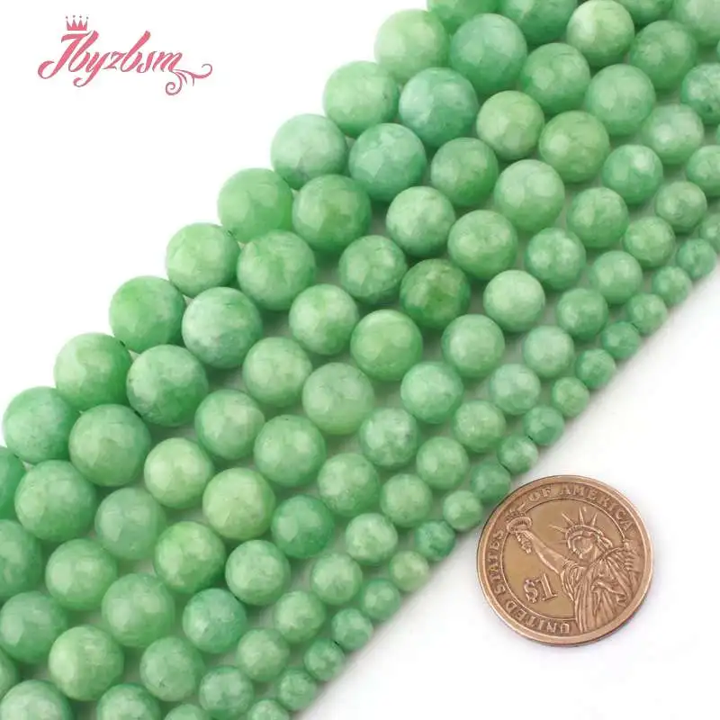 Круглые Гладкие бусины из нефрита диаметром 6810 мм для ожерелья браслета сделай