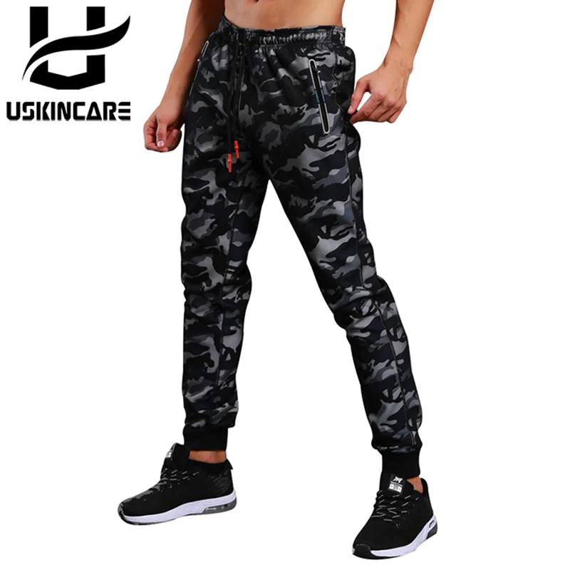 USKINCARE Для мужчин Спорт Штаны Фитнес Jogger согреться Бодибилдинг бег высокой
