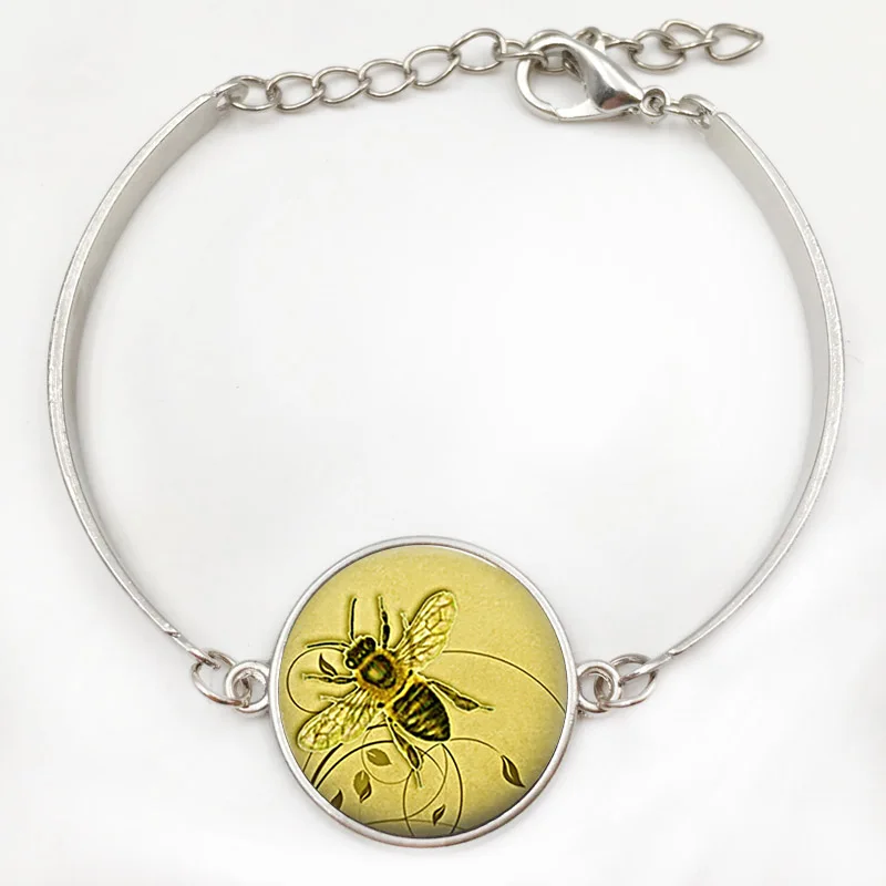 Ожерелье с Пчелой медоносной пчелы кабошон Стекло ожерелье ювелирные изделия