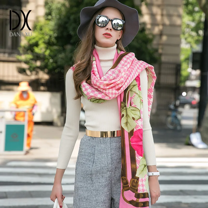 Шарф 2019 роскошный бренд шотландка кашемировый шарф для женщин шерстяное