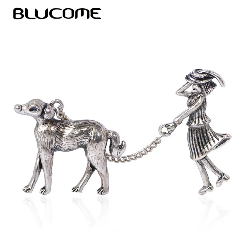 Женская/Мужская брошь в форме собаки Blucome яркая или шляпы Корсажная Ювелирное