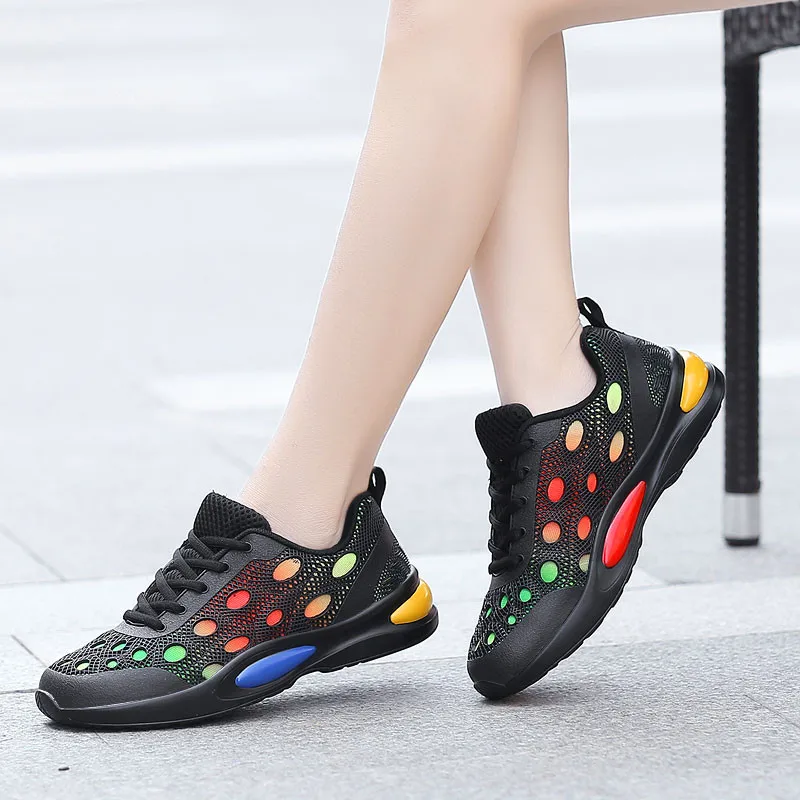 MIUBU/2020 весенние женские кроссовки из дышащей сетки Женская повседневная обувь