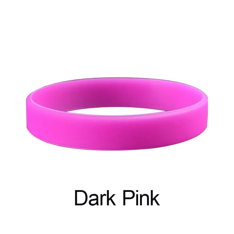 Dark Pink Фитнес Силиконовый баскетбольный браслет для поддержки запястья, спортивный эластичный баланс, мощный браслет, 12 цветов, высококачественный резиновый браслет - Цвет: Dark Pink
