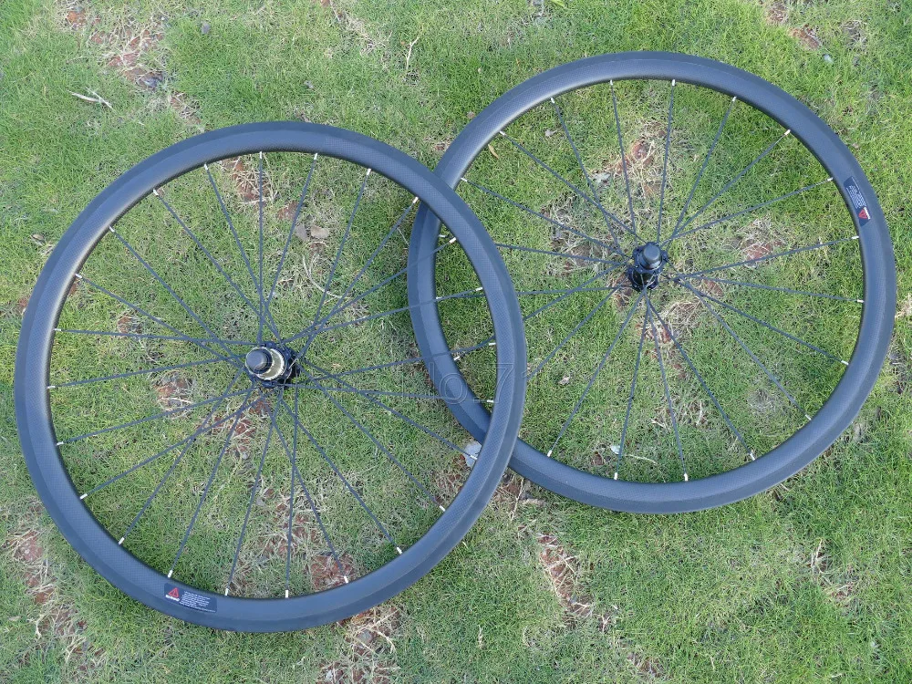 New Full Carbon Road Bike Racing Bicyle Clincher Wheelset Basalt Brake Side Wheel Rim Depth 38mm 20.5mm 23mm 25mm Width | Спорт и