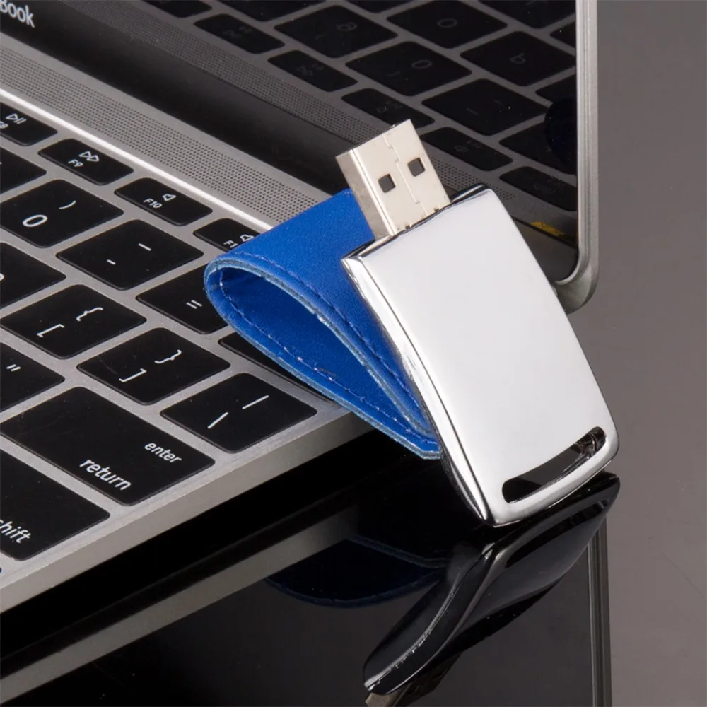 Leather Metal Business Style USB 2.0 Flash Drive 8GB 16GB 32GB 64GB 128GB Lanyard U Pen Driver | Компьютеры и офис
