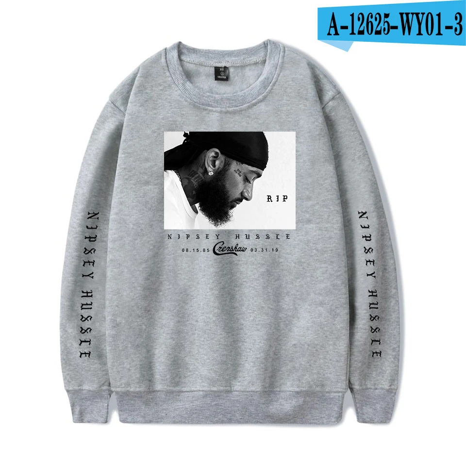 Толстовка Rep Nipsey Hussle Женская/мужская повседневная весенняя одежда новая горячая распродажа монолитные толстовки с длинными рукавами принт плюс размер - Цвет: Gray