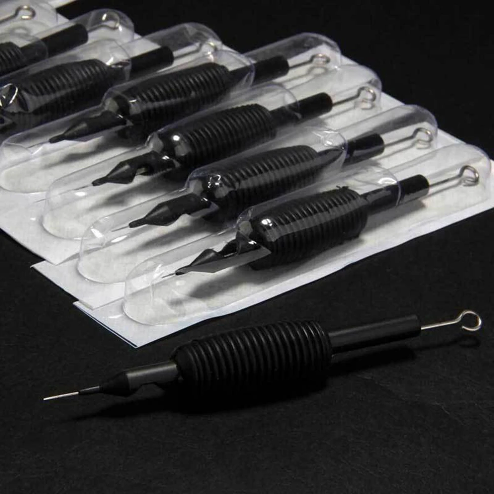 5PCS Useful Sterile Disposable Black Tattoo Tube Grips For Machine Kit Set Supply for Wholesale |