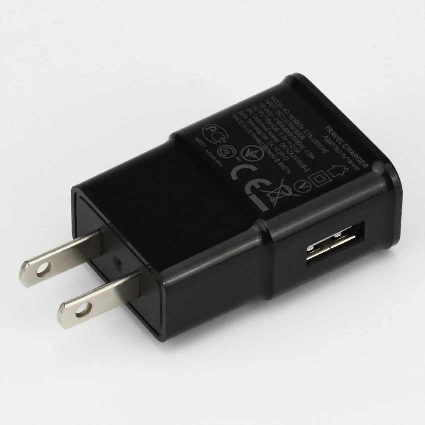 100 шт./лот белый черный 5 В 2 А для путешествий EU us Plug настенное USB зарядное