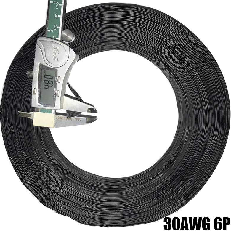 30AWG 2P 3P 4P 5P 6P мягкий электрический кабель высокая температура резиновый провод параллельный провод 5 м 10 м луженая медная проволока Гибкая линия