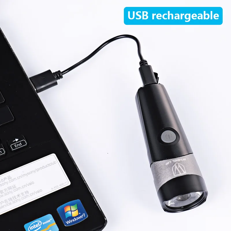 USB Перезаряжаемые велосипед светильник на переднюю раму Велоспорт Светодиодный